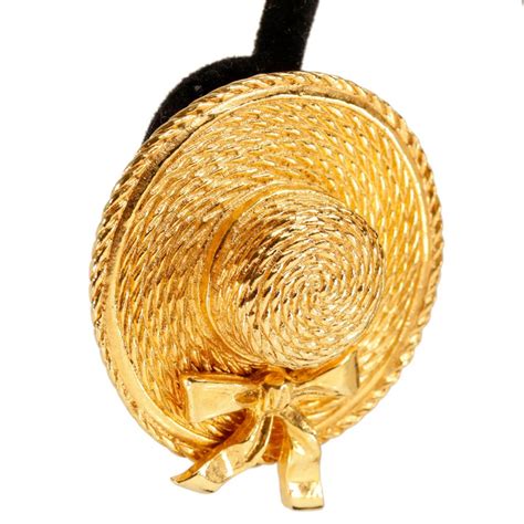 chanel hat earrings